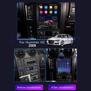 Na Hummer H2 2004-2009 128G Android 11.0 Tesla Štýl Auto Rádio Stereo Multimediálny Prehrávač, GPS Navigáciu, Dotykový Displej Vedúci Jednotky