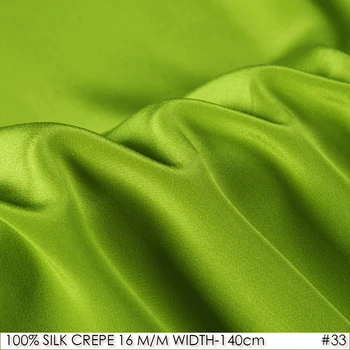100% HODVÁBNY KREP DE CHINE 140 cm šírka 16momme 100% Čistého Hodvábu Textílie Večerných Šiat, Šitie Materiálov Vápna NO33