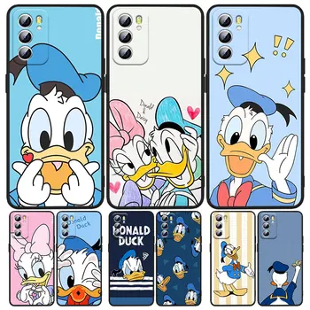 Dobre vyzerajúci Donald Duck Telefón Prípade OPPO A5 A9 A12 A1K AX7 A72 A52 A31 A53 A53S A73 A93 A94 A74 A16 Black Funda Kryt Mäkké