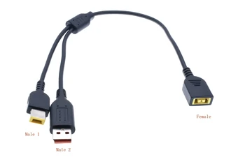 DC Námestie USB Konektor Samica Na Špeciálne USB Nabíjačka Muž pre Lenovo thinkpad pre yoga3-14 yoga900 700#