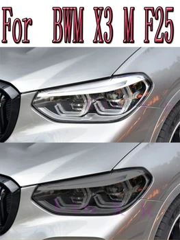 Pre BMW X3 F25 G01 M 14-22 Auto Svetlometu Odtieň Dym Čierny Ochranný Film, Vinyl Ochrany Transparentné TPU Nálepky Príslušenstvo