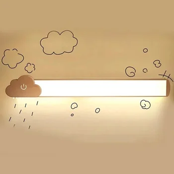 Cloud LED Nočné Svetlo Nástenné Svietidlo S Tromi Svietiť Režimy Pre Spálne detskej Izby, Kuchyne A Haly Čítanie, Štúdium A Práca