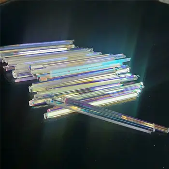 20PCS 72 mm Dlhé Chybný Optické Sklo Prism DIY Dekorácia Dúha Svetlo Experient Časti Prisma