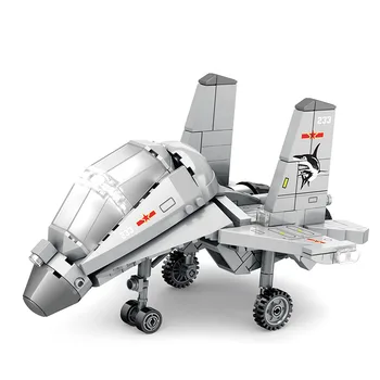 Zaujímavé tvorivé montáž vojenské letectvo série lietadlá stíhacie DIY montáž constructor stavebné bloky darček hračky