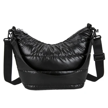 Jednoduchý dizajn žien taška módu dole taška nový singel taška cez rameno výšivky lady taška veľká kapacita messenger taška