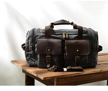 Doprava,Úplne bežné mužov Zadarmo cowhide kabelke.štýl cestovná taška,kvalitné veľké plátno taška,ročník cestovanie taška,klasické batožiny