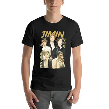 Vintage Jimin Rap, Hip Hop Nadrozmerná T-Shirt Vlastné Mužov Šaty, 100% Bavlna Streetwear Veľké Veľkosti Top Čaj