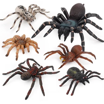 6 Kusov Realistické Spider Falošné Spider Hračky Strašidelné Simulácie Zvieracích Model pre Žarty a Halloween Dekorácie