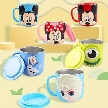 Disney Anime 3D Cup Kawaii Mickey Steh Detí, Raňajky Mlieko, Kávu z Nerezovej Ocele Domov Označiť Pohár Reštaurácia Vianočné Darčeky