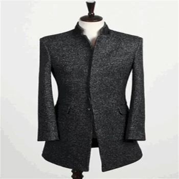 stojan golier pánske vlnené kabáty muž dlhá srsť mužov oblečenie 2020 jeseň fashion slim fit kabát mužov rukáv Business 9XL