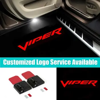 2x Červená VIPER Logo Bezdrôtový Dvere Auta Zdvorilosť Laser Vitajte Tieň LED Svetlo pre Viper