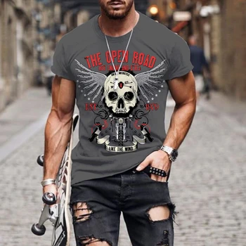 Pánske T-shirt Dospelých v Európe a Amerike 3D Tlač Módne Bežné T-shirt Streetwear Voľné Krátky Rukáv Mužov oblečenie, Topy