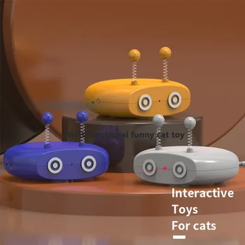 Elektrický Robot Mačka Interaktívne Cat Hračka Gramofónu Automatické Pierko Provokujúcej Stick Laser USB Nabíjanie Vtipné Mačky, Hračky, chovateľské potreby