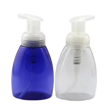 250ML modrá/priehľadná foaming fľaša PET fľaša s dávkovačom foaming čerpadlo možno použiť na kozmetické balenia