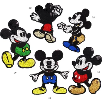 Disney Mickey Minnie Mouse Flitrami Taviteľné Patch Železa-na Vyšívané Škvrny Cartoon Škvrny na Oblečení DIY Odev Bunda Šila