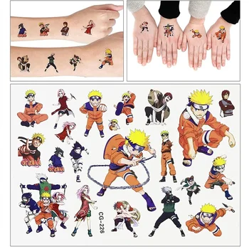 Anime NARUTO Tetovanie Nálepky Uzumaki Uchiha Sasuke Kakashi, Naruto Nepremokavé Nálepky Akcia Postavy Cartoon Deti, Dievčatá, Hračky, Darčeky