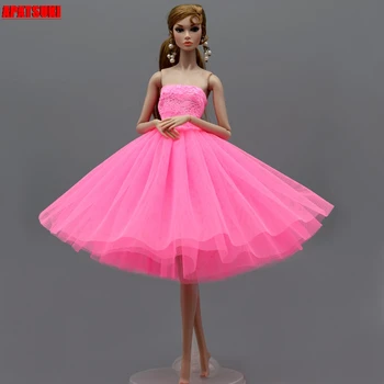 Ružové Letné Šaty Krátke Baletné Šaty Pre Bábiky Barbie Oblečenie Vestidoes Oblečenie Pre Bábiky Barbie Oblečenie 1/6 Bábika Príslušenstvo