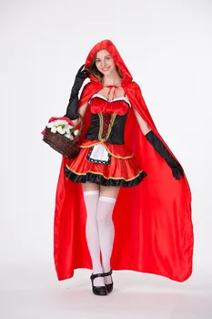 Halloween Little Red Riding Hood Čarodejnice Cosplay Kostým Nočný Klub Fáze Kostým Party Kostým Vianočný Kostým