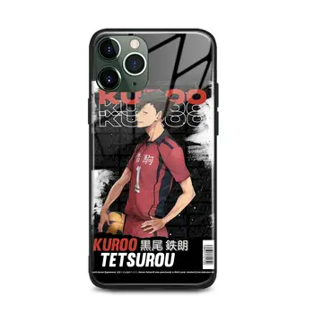 Kuroo Tetsurou Anime Sklo Mäkké Silikónové Telefón puzdro Shell pre iPhone SE 2022 7 8 Plus X XR XS 11 12 13 Mini Pro Max