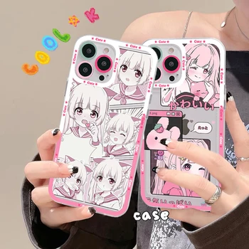 Japonský Štýl Anime Dievča Telefón puzdro Pre iPhone 11 12 13 14 Mini Pro Max XR X XS TPU Jasný Prípad Pre 8 7 6 Plus SE 2020