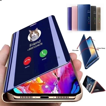 Smart Mirror Flip Telefón puzdro Pre Samsung Galaxy S20 FE S21Plus S10 Lite Poznámka 20 Ultra A32 A12 A42 A52 A72 2020 5G A02S Kryt