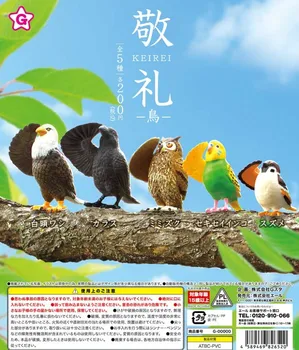 Japonsko Skutočné Gashapon Pozdrav Vták KRIČAŤ Pozdrav Zvierat Corvussp Papagáj Strigiformes PVC Akcie Obrázok Modelu KidsToy Darček
