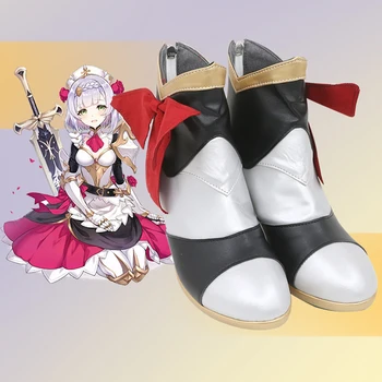 Hra Genshin Vplyv Cosplay Topánky Noelle Chivalric Kvet Cosplay Topánky Halloween Party Každodenný Voľný Čas Obuv Sandal Boot Cos
