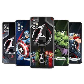 Marvel Avengers Hrdinovia v Pohode Pre Samsung Galaxy A52S A72 A71 A51 A52 A12 A32 A21S 4G 5G Funda Soft Black Telefón Prípade Coque Kryt