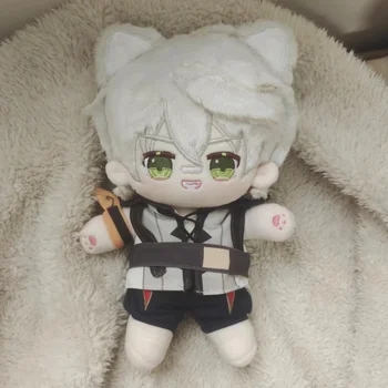 Hra Anime Genshin Vplyv Bennett Cosplay Cute Cat Ucha 20 cm Plyšové Bábika Telo S Oblečením Kostým Oblečenie Hračky Vianočný Darček