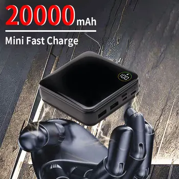 Mini Power Bank 20000mAh Rýchle Nabíjanie Prenosné Externé Nabíjačky 2USB Digitálny Displej Externú Batériu pre iPhone HUAWEI Xiao