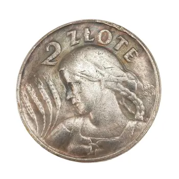 Poľsko 1924 Pamätné Mince Zber Plavidlá So Suvenírmi Dievča A Eagle Domáce Dekorácie Mince Ploche Ornament Darček Poľská Minca