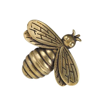 Retro Mini Mosadz Bee Figúrky Mini Sochy Zvierat, Včela Keychains Keyring Prívesok Pre domácich KUTILOV, Handmade Šperky, Prívesok Dekor