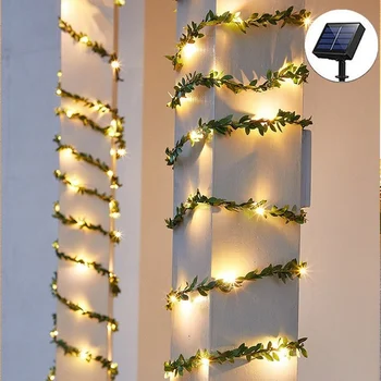Rozprávkových Svetiel 10m 100LED /5M 50 LED Solárne Svetlo Javorový List Nepremokavé Vonkajší Veniec Slnečné Svetlo Vianočné Záhradné Dekorácie