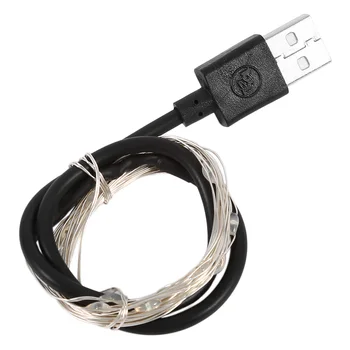 ICOCO Nepremokavé Víla Svetlo String Strieborného Drôtu Vianoce Svadba USB Power Dovolenku Dekorácie 2M 20LED/5M 50LED/10M 100LED