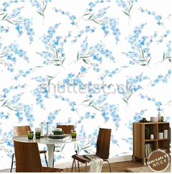 Vlastné abstraktných DE parede kvetinový, modré kvety pre spálne obývacia izba TV nástenné reliéfy tapety abstraktných DE parede