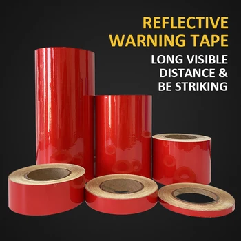 Červené Reflexné Výstražné Pásky pre Auto Styling Nálepky Automobily Motocykel, Auto, Reflexné Fólie Bezpečnosti Cestnej premávky Značku RS-3100