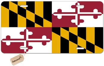 Amcove Špz Maryland Štátnej Vlajky Dekoratívne Auto Prednej Špz,Márnosť Značku,Kovové Auto Doska