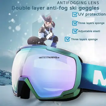 Dvojité Vrstvy Anti-Fog Lyžiarske Okuliare UV Ochrany Okuliare snežných skútrov Okuliare Mládež Vonkajšie Športové Lyžiarske Okuliare Pre Mužov, Ženy