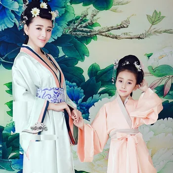 Quan Xiao Ge Tradičné Hanfu Mama a Dcéra, Rodič, Dieťa Kostým Sady Trditional Hanfu Fáze Výkonu Kostým