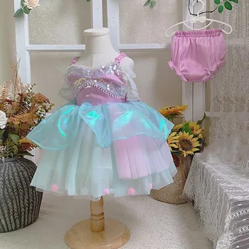 Letné Nový Španielsky Lolita Princezná Plesové Šaty, Sequined Bez Rukávov Dizajn Narodeninovej Party Šaty Pre Dievčatá Veľkonočné Eid A1606