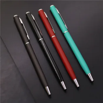 Guľôčkové pero veľkoobchod stredný olej pero, čierne kovové guľôčkové pero hladké písanie