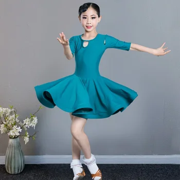 2022 Latinské Tanečné Šaty Praxi Dance Dievčatá Latinskej Sukne Sála Výkon Oblečenie Pre Ženy, Deti, Chlapec, Dievča Krátky Rukáv