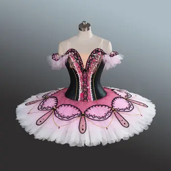 Profesionálne Balet Tutus balet dievčatá Palacinka Swan Šaty Klasického Výkon Balerína Kostým baletné šaty ružové čierna