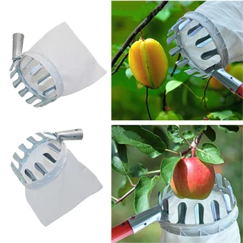 Ovocie Picker Orchard Záhradníctvo Apple Broskyňa Vysoký Strom Trhanie Nástroj Ovocie Catcher Zber Puzdro Catcher Zariadenie bez Rukoväť