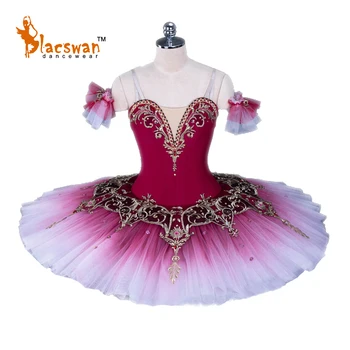 Ženy Vyblednutiu Farby 10 Vrstva Tyl Balet Tanečník Zákazku Sugar Plum Fairy Profesionálne Balet Tutu BE029
