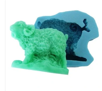 Doprava zadarmo Zodiac Koza/ ovce modelovanie kremíka mydlo formy Cake decoration plesní, Ručne vyrábané mydlo formy fondant plesní