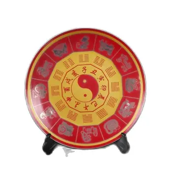 Čínske Staré Porcelánové Osem Trigrams V Ružovej