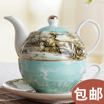 Európsky štýl kávu, jedlo, farby prenosné kanvicu čaju hrniec Kung Fu čaj kvet čaj hrniec British obrázok