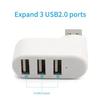 USB 2.0 Žena Micro-USB B Samec kábel Kábel Adaptéra A 1.2 M 3 Port Multi USB2.0 Hub Rozbočovač Converter Externé