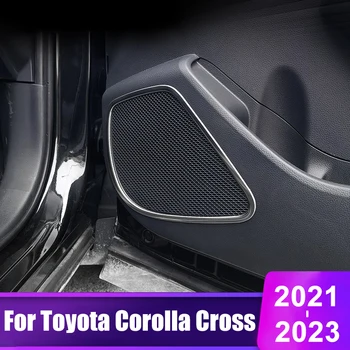 Pre Toyota Corolla Kríž XG10 2021 2022 2023 Hybrid, Auto Dverí Audio Reproduktorov Výbava Kryt ý v ýškov ý Reproduktor Dekorácie-Nálepky Príslušenstvo